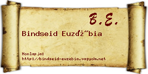 Bindseid Euzébia névjegykártya